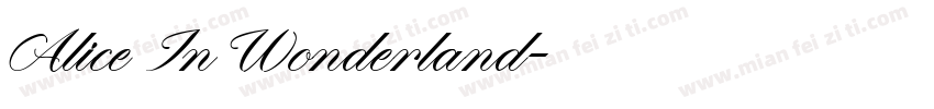 Alice In Wonderland字体转换